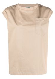 Jejia chest-pocket cotton T-shirt - Braun