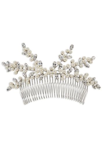 Jennifer Behr Lorena pearls hair comb - Weiß