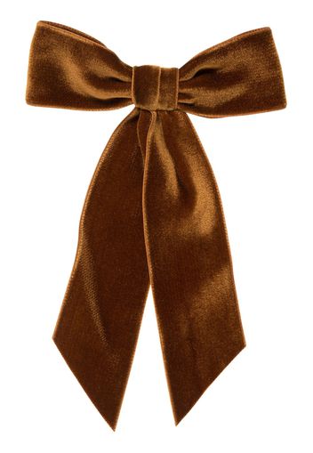 Jennifer Behr velvet bow barrette - Braun