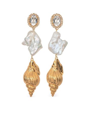 Jennifer Behr Adella crystal-embellished earrings - Gold