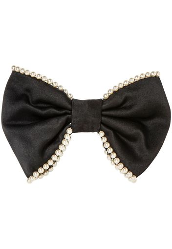 Jennifer Behr Trudy bow barrette - BLACK