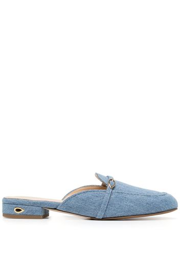 Jennifer Chamandi denim backless loafers - Blau