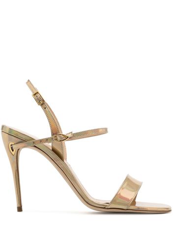 Jennifer Chamandi Tommaso 105mm leather sandals - Gold