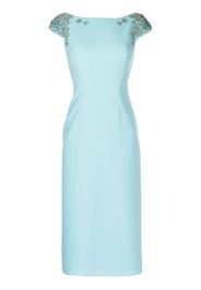 Jenny Packham Midikleid mit Pailletten - Blau