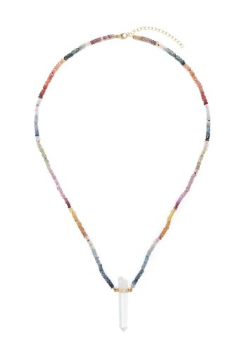 JIA JIA 14kt yellow gold Arizona sapphire and crystal necklace