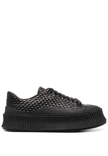 Jil Sander Sneakers aus Leder - Schwarz