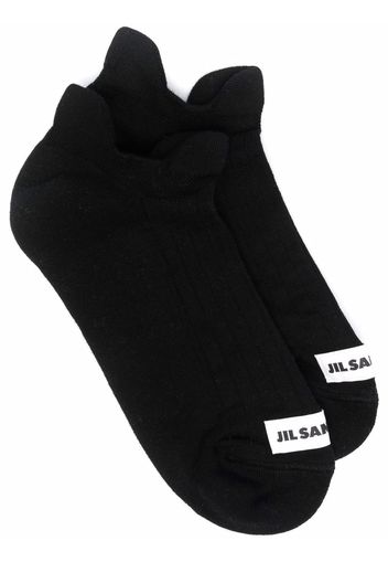 Jil Sander Socken mit Logo-Patch - Schwarz