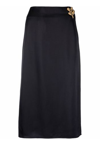 Jil Sander wrapped silk midi skirt - Blau