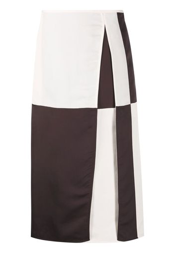 Jil Sander colour-block midi skirt - Nude