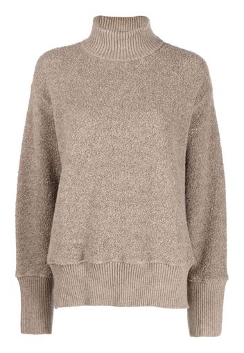 Jil Sander bouclé roll-neck sweatshirt - Nude