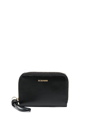 Jil Sander logo-plaque zip-up purse - Schwarz