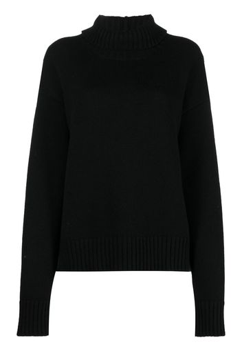 Jil Sander roll-neck loose-fit jumper - Schwarz