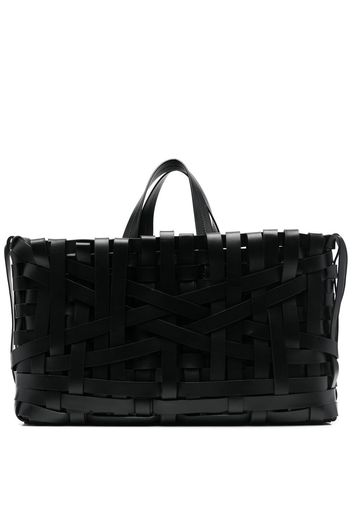 Jil Sander leather interwoven tote bag - Schwarz