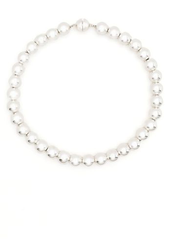 Jil Sander Silver-Sphere choker necklace - Silber