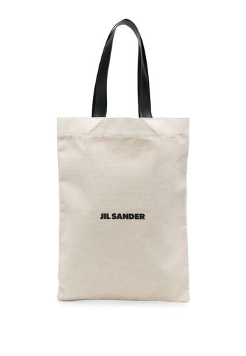 Jil Sander logo-print tote bag - Nude