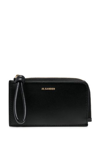 Jil Sander logo-lettering leather wallet - Schwarz