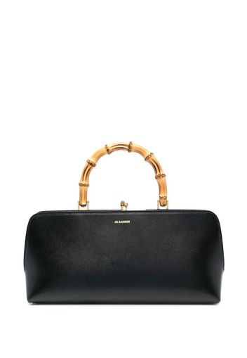 Jil Sander Goji bamboo-handle leather bag - Schwarz