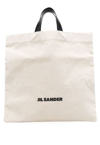 Jil Sander Shopper mit Logo-Print - Weiß