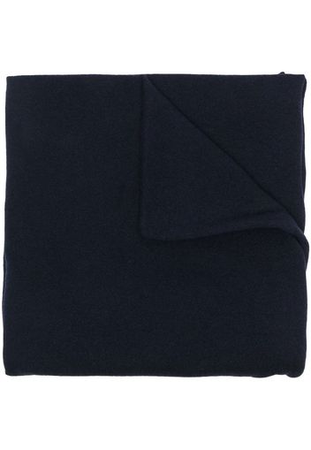 Jil Sander Kaschmirschal mit Logo-Patch - Blau