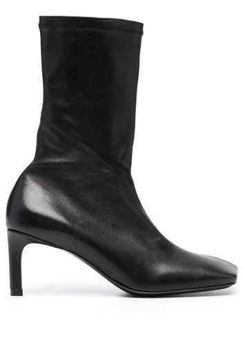 Jil Sander slanted 70mm square-toe ankle boots - Schwarz