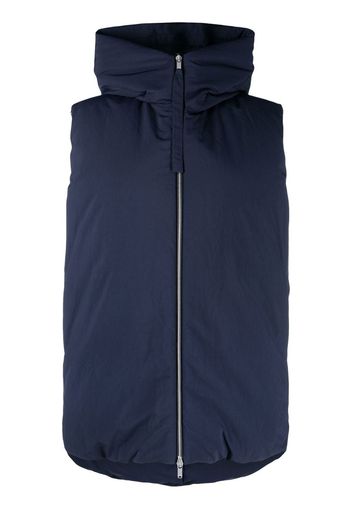 Jil Sander oversized padded gilet - Blau