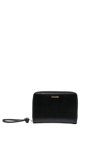 Jil Sander all-around zip leather wallet - Schwarz