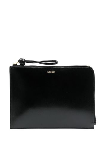 Jil Sander leather envelope pouch - Schwarz