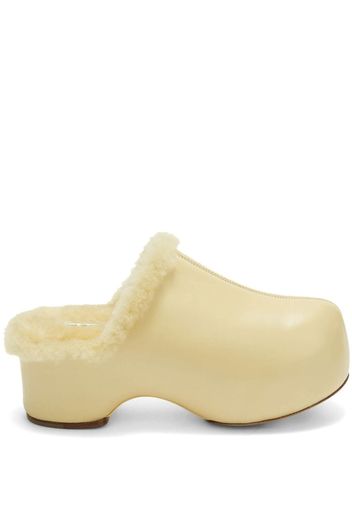 Jil Sander shearling-lined clogs - Gelb