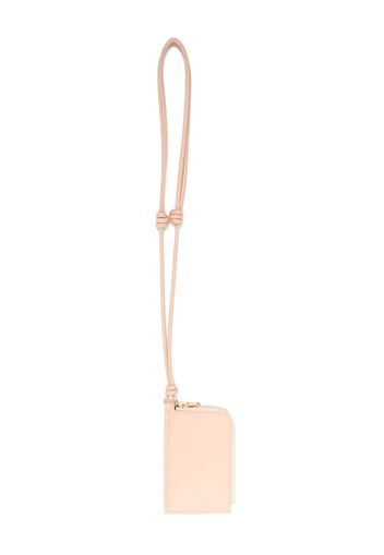 Jil Sander zip-up leather purse - Nude