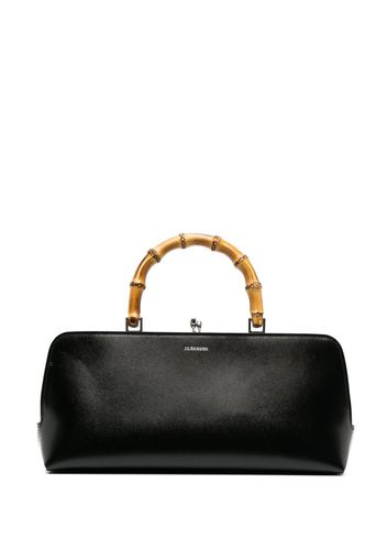 Jil Sander Goji bamboo-handle leather bag - Schwarz