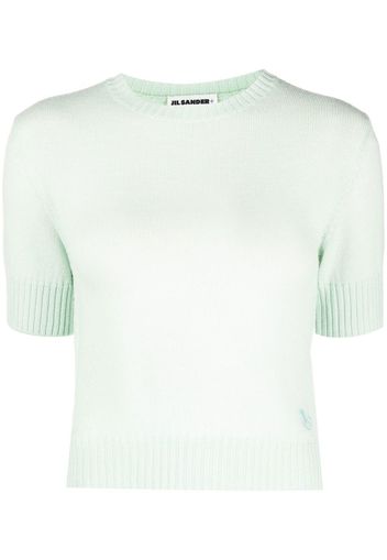 Jil Sander crew neck short-sleeved knitted top - Grün