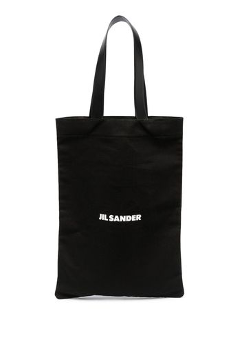 Jil Sander logo-print canvas tote - Schwarz