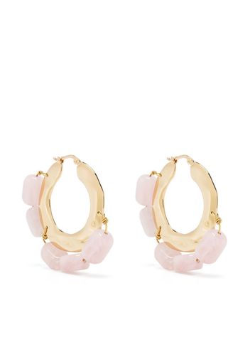 Jil Sander crystal-embellished hoop earrings - Rosa