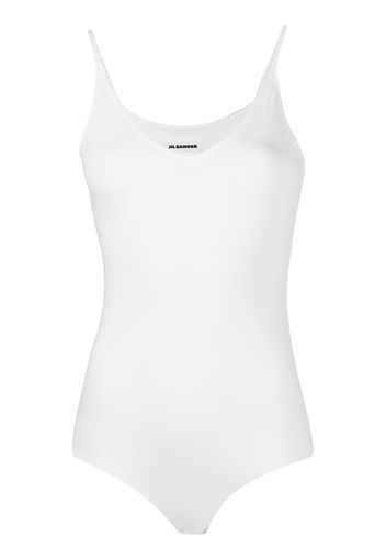 Jil Sander sleeveless stretch bodysuit - Weiß