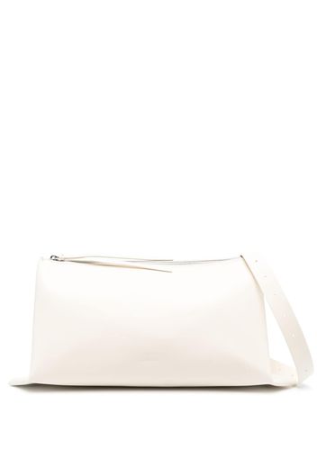 Jil Sander logo-print shoulder bag - Weiß