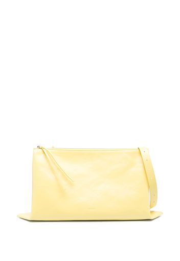 Jil Sander zip-up leather shoulder bag - Gelb