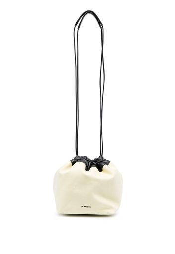 Jil Sander logo-print bucket bag - Gelb