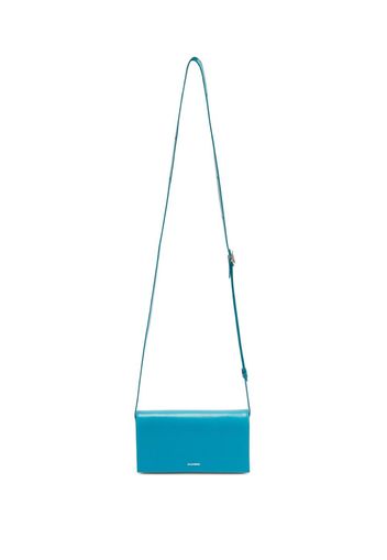 Jil Sander All-Day leather shoulder bag - Blau