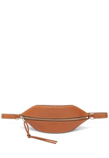 Jil Sander logo-debossed leather belt bag - Braun