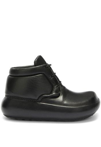 Jil Sander chunky-sole leather ankle boots - Schwarz