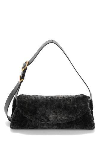 Jil Sander small Cannolo leather shoulder bag - Schwarz