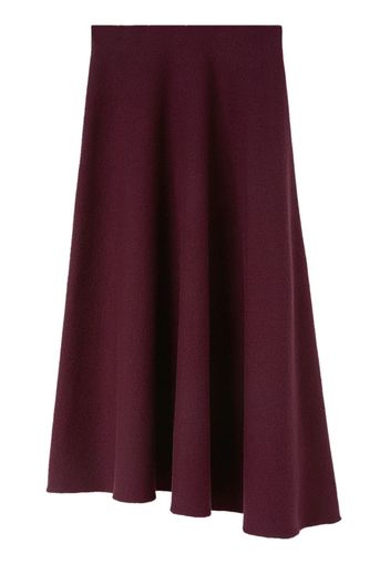 Jil Sander wool flared long skirt - Rot