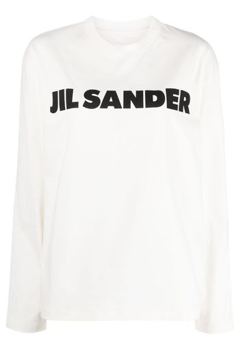 Jil Sander logo-print cotton sweatshirt - Weiß