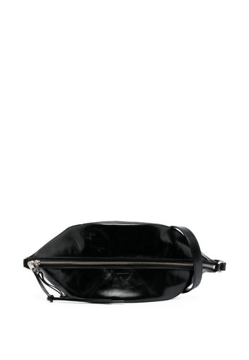 Jil Sander embossed-logo leather belt bag - Schwarz