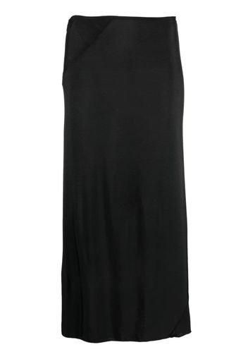 Jil Sander mid-rise straight midi skirt - Schwarz