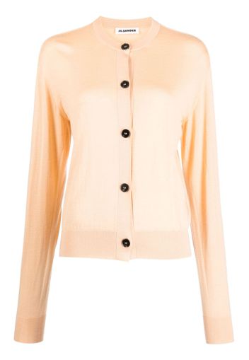 Jil Sander fine-knit crew-neck cardigan - Nude