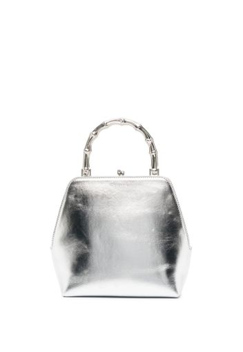 Jil Sander Goji Bamboo Square leather tote bag - Silber