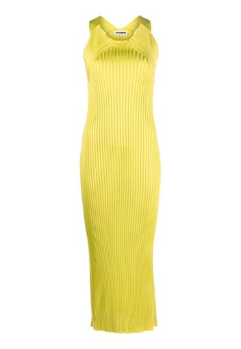 Jil Sander sleeveless ribbed maxi dress - Grün