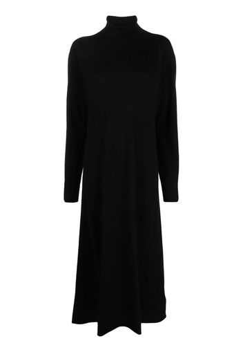 Jil Sander maxi high-neck cashmere dress - Schwarz