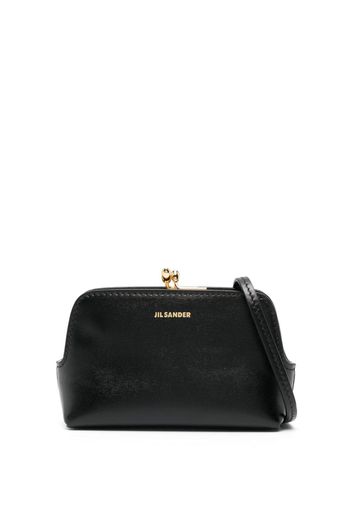 Jil Sander logo-print leather cross body bag - Schwarz